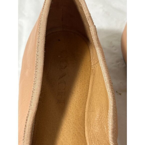 COACH “Flatiron” Nude Leather Round Toe Slip On Ballerina Flats, Women’s 9.5 B - Picture 4 of 13